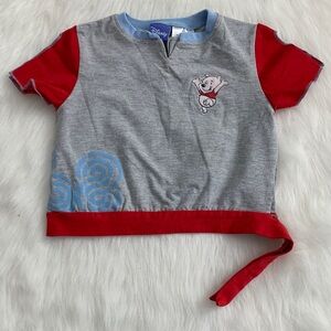 Disney Kids Gray and Red Short Sleeve Tee Winnie the Pooh